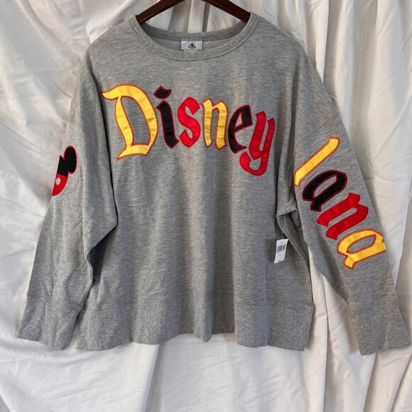 Disneyland Mickey Mouse Pullover Cropped Spirit Jersey for Women Gray Size 3X - Picture 2 of 12